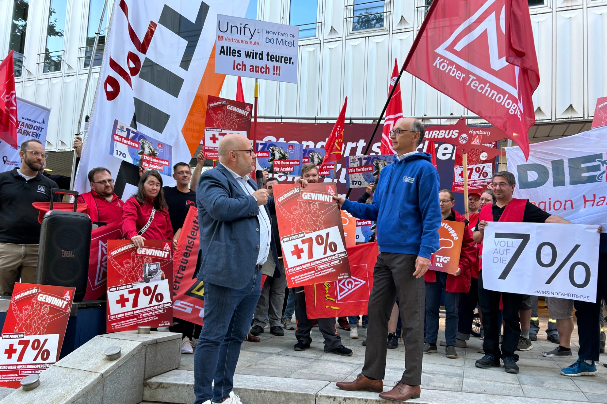 PK Presse Forderungsübergabe Nordmetall