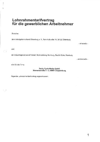 Lohnrahmentarifvertrag inkl. Anhang I und II (2008)