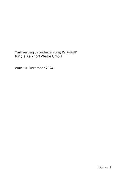 Sonderzahlungen IGM (2025)