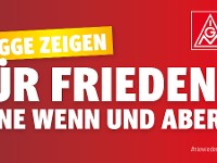Flagge zeigen: Für Frieden! Ohne wenn und aber.